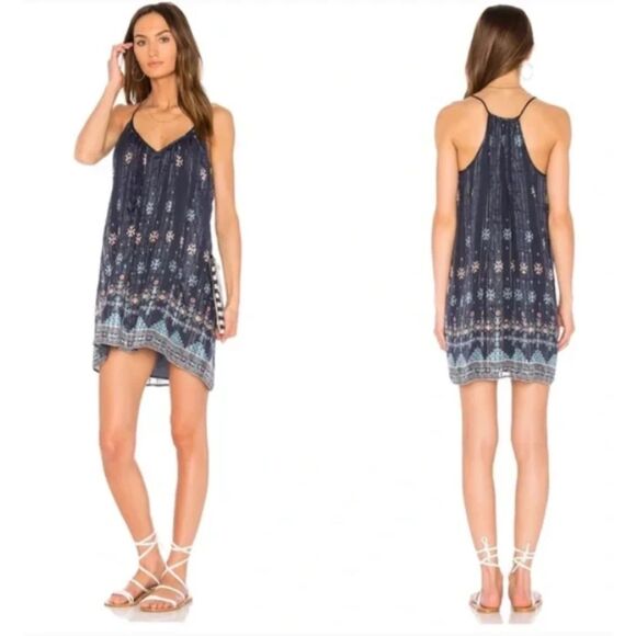 ✨ NWT Joie Erity Silk Shift Dress – Blue with Metallic Threads – Size XS ✨ - Picture 1 of 4